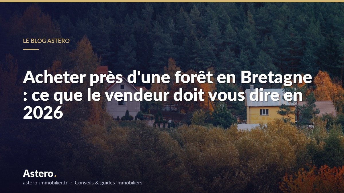 Acheter près d'une forêt en Bretagne : ce que le vendeur doit vous dire en 2026