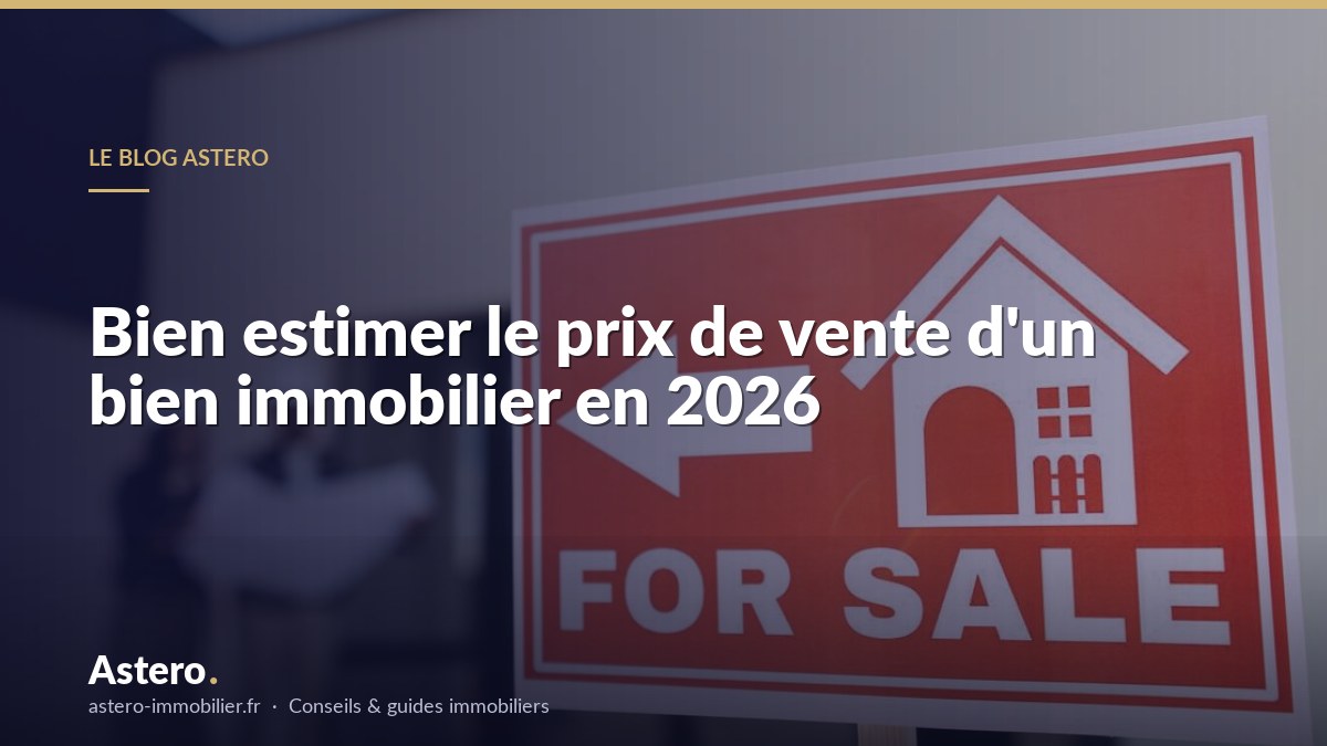 Bien estimer le prix de vente d'un bien immobilier en 2026
