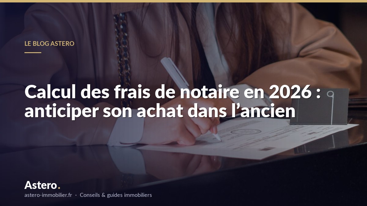 Calcul des frais de notaire en 2026 : anticiper son achat dans l’ancien