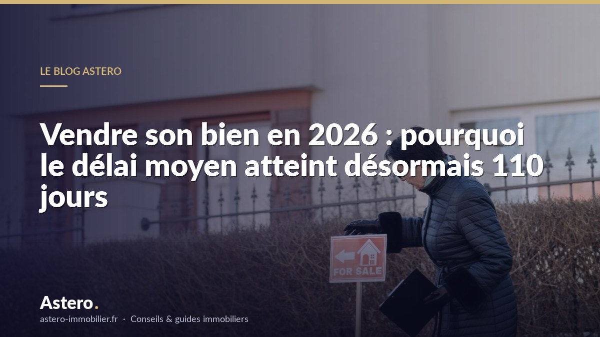 Vendre son bien en 2026 : pourquoi le délai moyen atteint désormais 110 jours