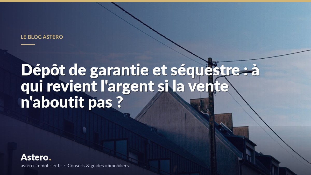 Dépôt de garantie et séquestre : à qui revient l'argent si la vente n'aboutit pas ?