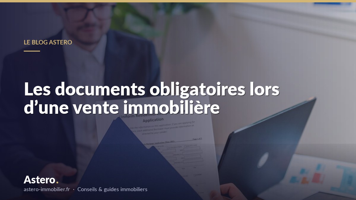 Les documents obligatoires lors d’une vente immobilière