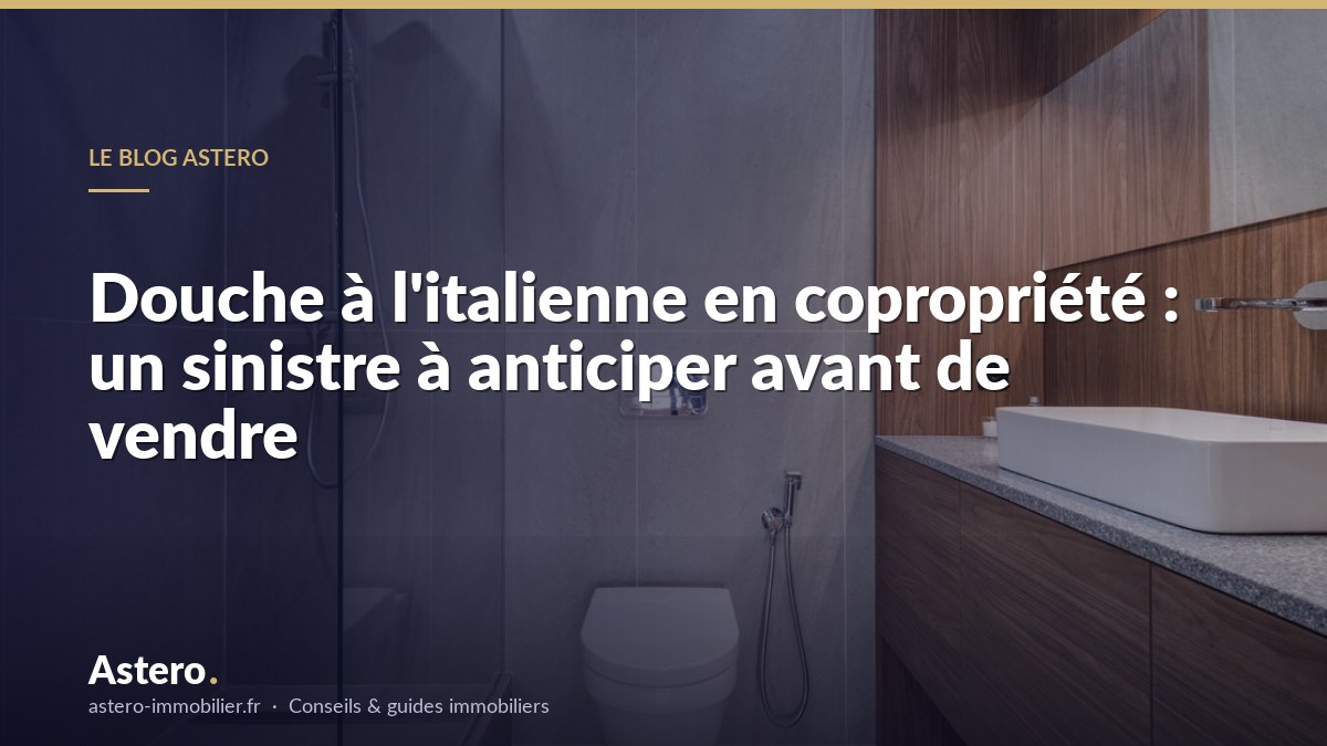 Douche à l'italienne en copropriété : un sinistre à anticiper avant de vendre