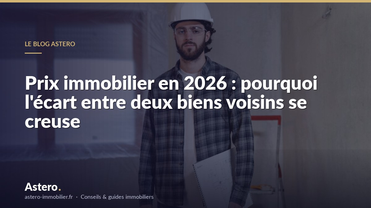Prix immobilier en 2026 : pourquoi l'écart entre deux biens voisins se creuse